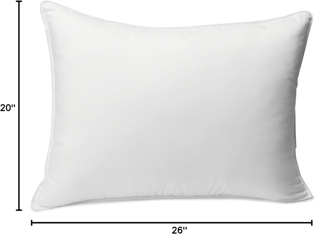 Amazon Basics Down Alternative Bed Pillows with Hypoallergenic Pillow Protector Cases, Soft Density for Stomach and Back Sleepers…