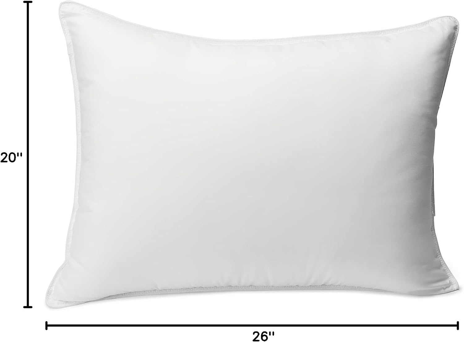 Amazon Basics Down Alternative Bed Pillows with Hypoallergenic Pillow Protector Cases, Soft Density for Stomach and Back Sleepers…