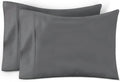 TEXAS LINEN CO. 100% Egyptian Cotton Pillow Cases Set of 2, Texan Talkin' Collection 600 Series King Pillowcase for Sleeping (Dark Grey)…