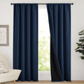 Nicetown Complete 100% Blackout Curtains, Thermal Insulated & Energy Efficiency Window Draperies for Guest Room, Full Shading Panels for Sh…