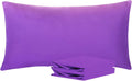 Ntbay King Pillowcase Set - 2 Pack Brushed Microfiber 20x40 Pillowcases - Soft, Wrinkle-Free, Fade-Resistant, Stain-Resistant, Purple Pillo…