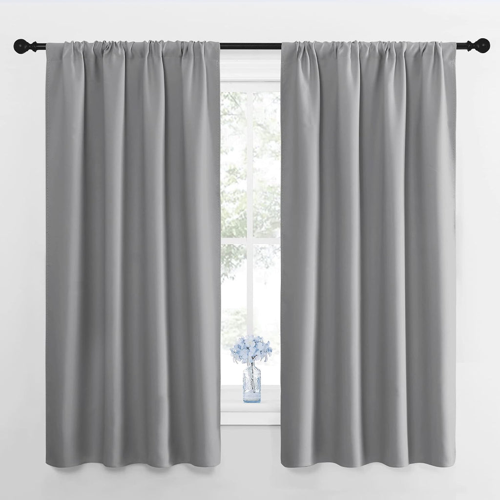 NICETOWN Blackout Curtains Panels for Window - Thermal Insulated Rod Pocket Blackout Drapes/Draperies for Living Room (2 Panels, W42 x…