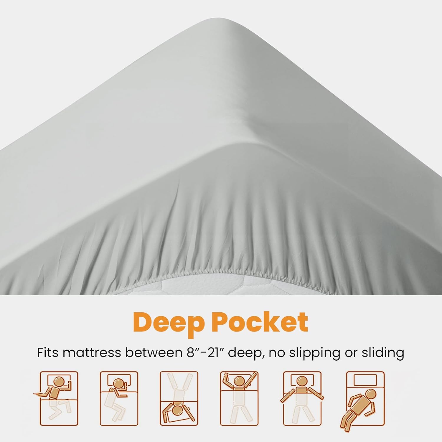 Matbeby King Size Mattress Pad - Cooling Breathable Mattress Topper, Quilted Fitted Mattress Protector, Pillow Top Mattress Cover with 8-21…
