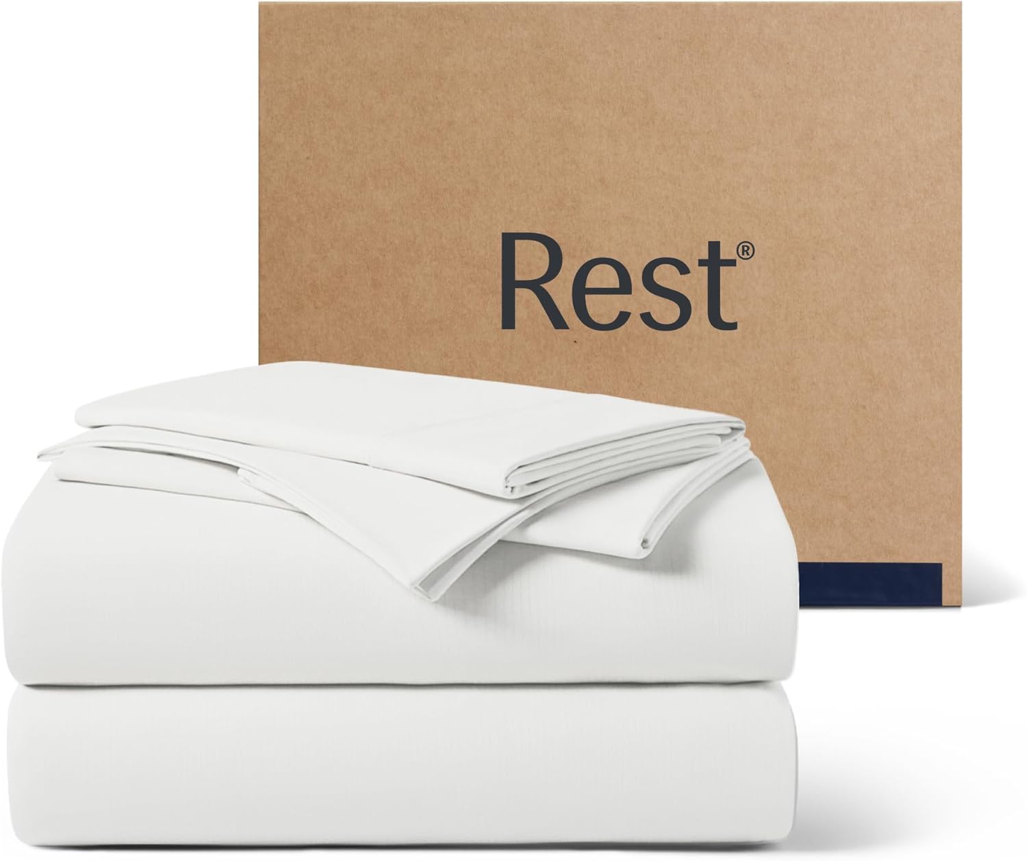Rest ® Evercool®+ Cooling Sheet Set, Twin XL, Arctic White, Breathable Bed Sheets for Hot Sleepers and Night Sweats, with Pillowcases, with…