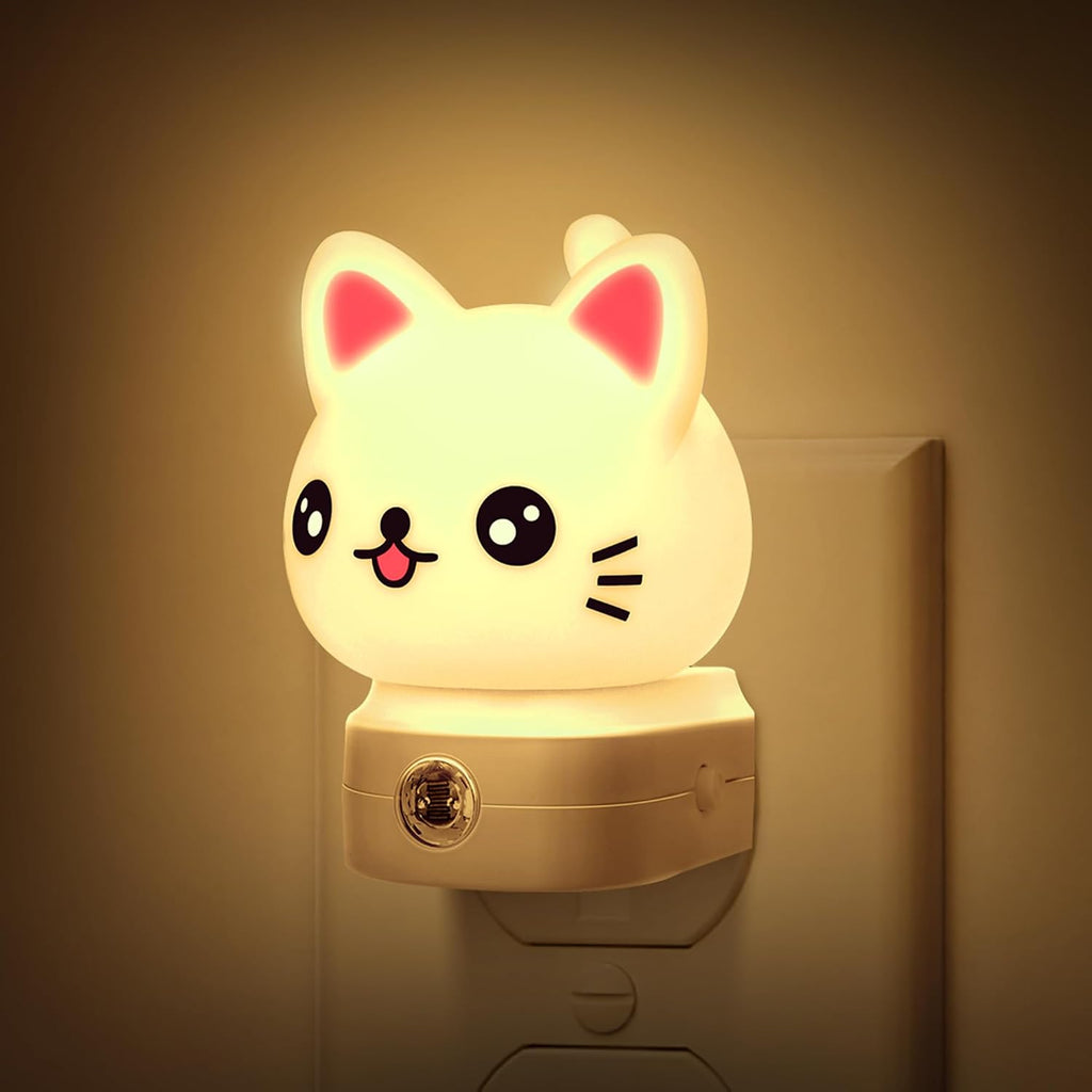 DORESshop Cat Night Lights Plug Into Wall, Cute Night Light for Kids, 8-Color RGB LED Night Light with Dusk to Dawn Sensor, Nightlight…