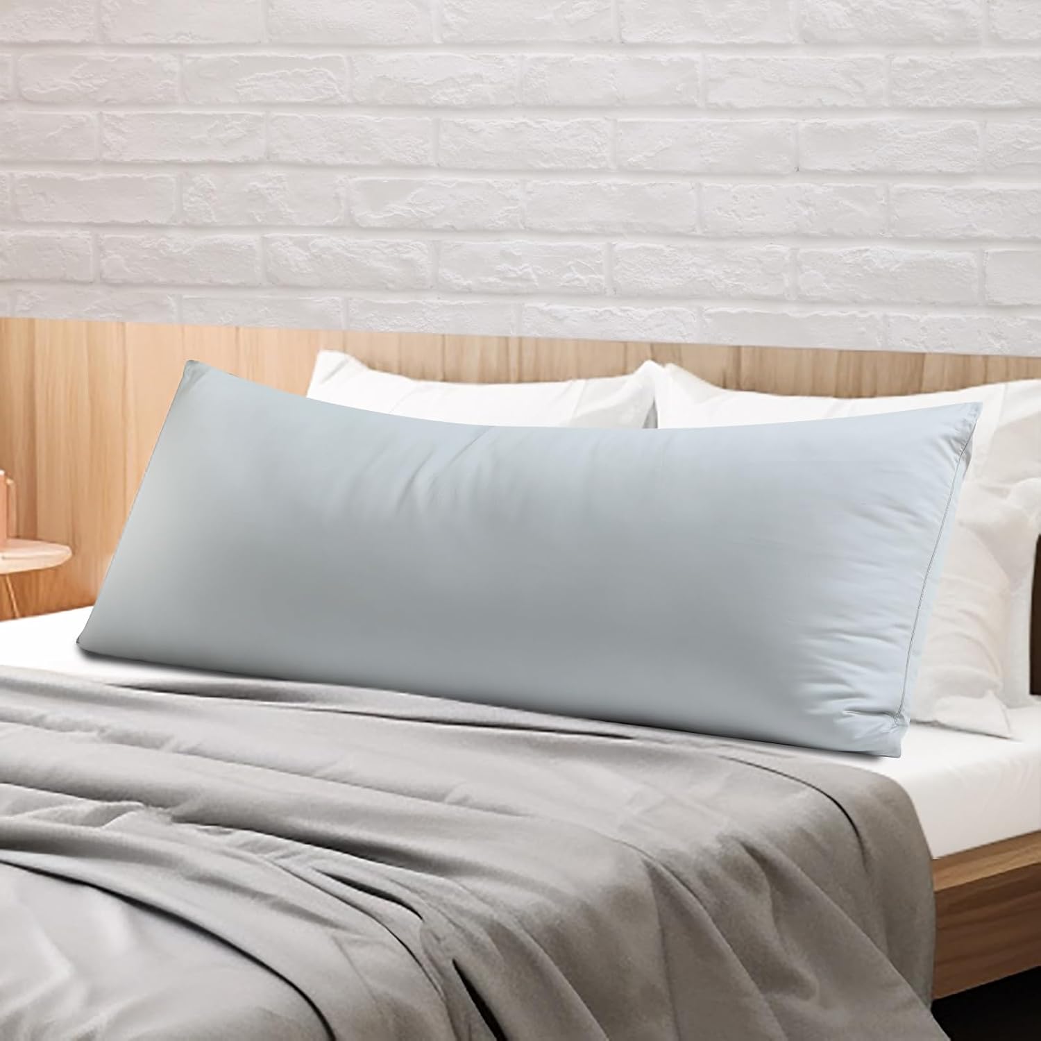ShunjieHome 100% Egyptian Cotton Body Pillow Cover Long Pillow Case, 600 Thread Count Bed Pillow Protector with Zipper, Sateen Weave Coolin…