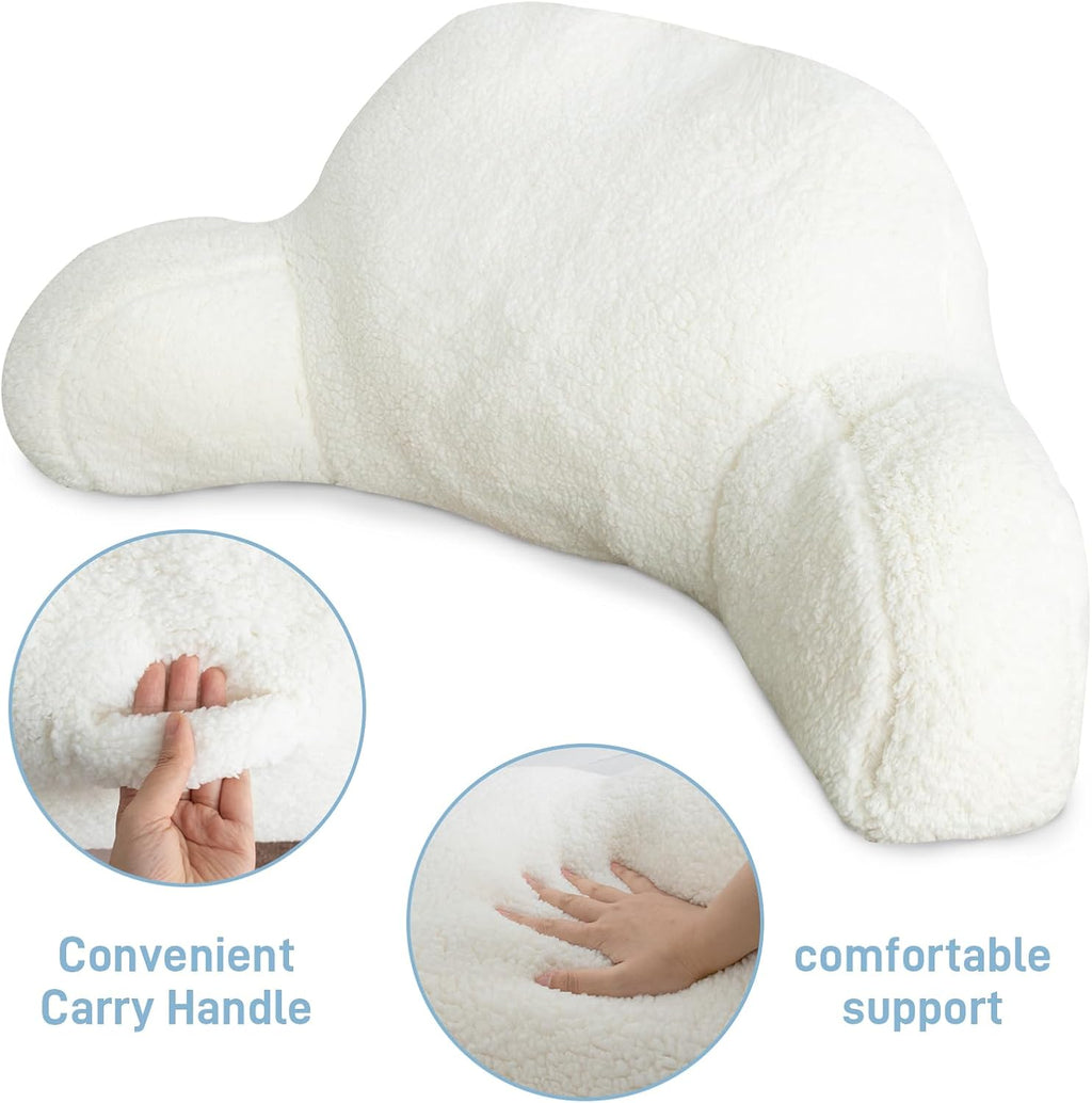 DMS PROTECTOR Reading Pillow for Kids/Teens/Adults, Bed Rest Wedge Backrest Pillows for Sitting in Bed with Arms Back Support for Wa…