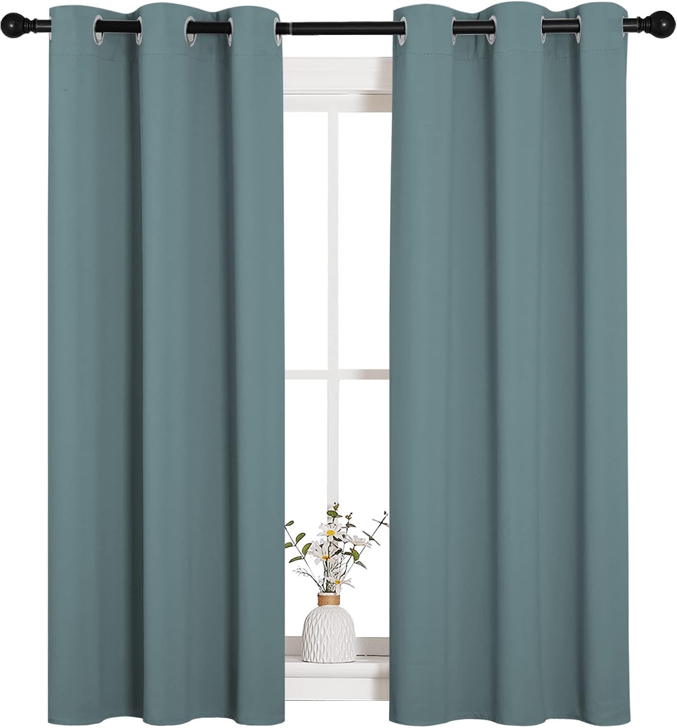 NICETOWN Modern Blackout Curtains Noise Reducing, Thermal Insulated and Privacy Room Darkening Drape Panels for Boy's Guest Room Door…