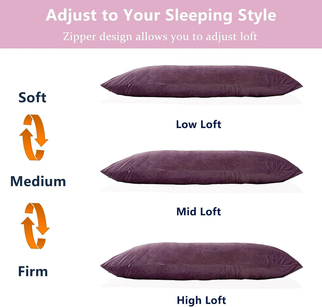 1 MIDDLE ONE Body Pillow, Memory Foam Body Pillows for Adults Sleeping, Long Pillow for Bed, Big Large Firm Full Body Pillow for Side…