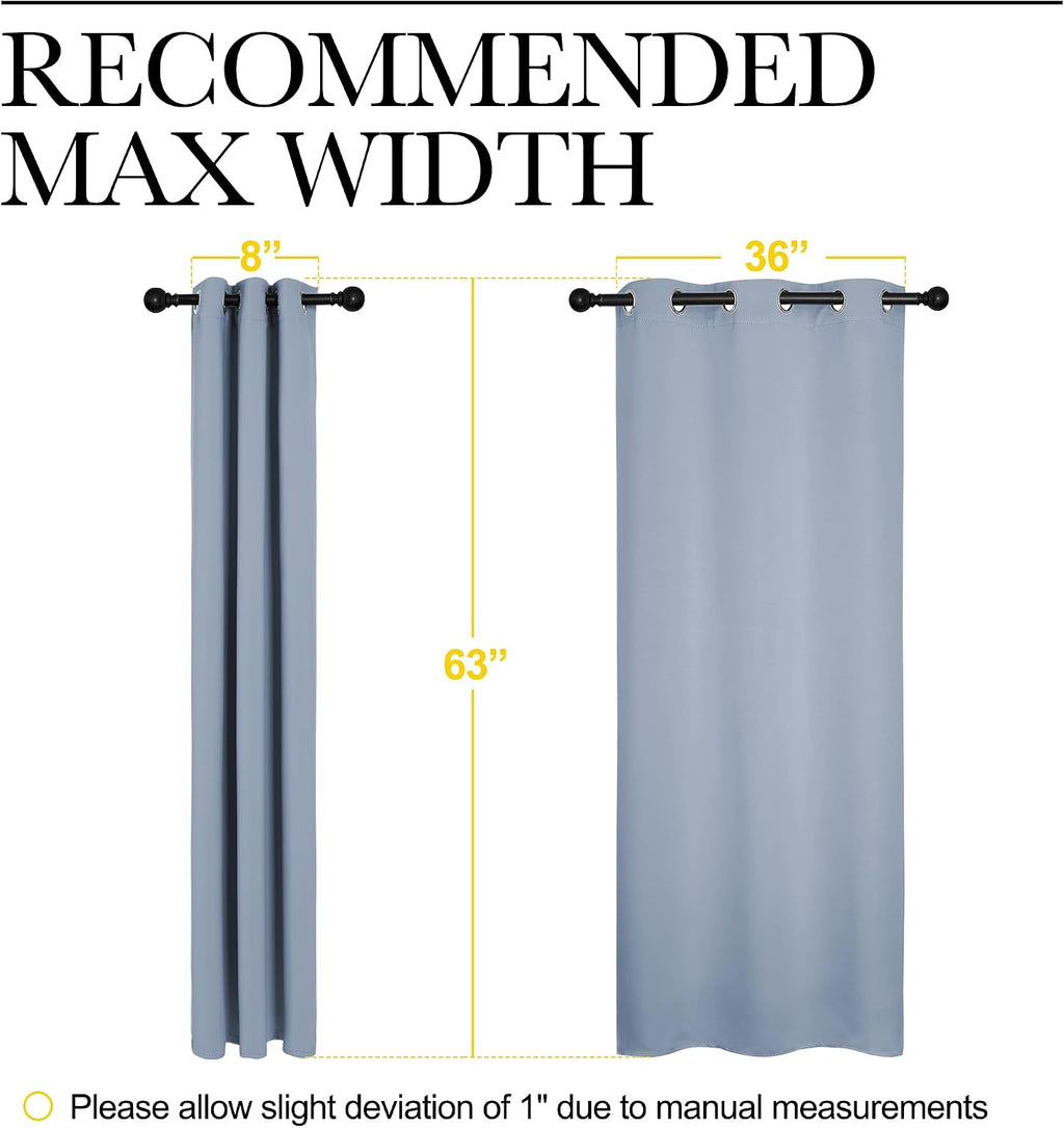 NICETOWN Bedroom Blackout Curtains for Windows, Vintage Blue Window Treatment Drapes, Home Fashion Thermal Insulated Blackout Curtain…