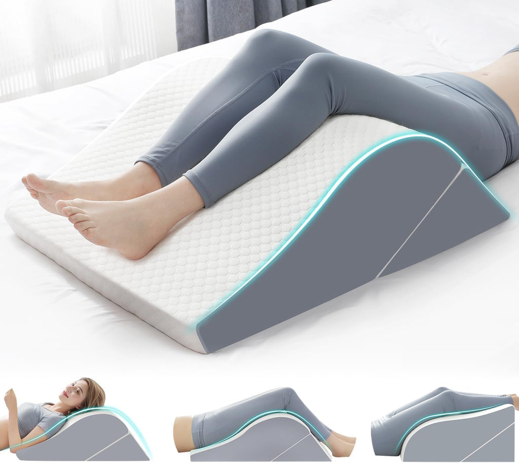 Simpledad 2PCS Leg Elevation Wedge Pillows for Sleeping, Leg Wedge Pillow After Knee Replacement Post Surgery, Leg Wedges for Elevation for…