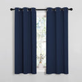 NICETOWN Blackout Curtain Panels, Window Treatment Energy Saving Thermal Insulated Solid Grommet Blackout Drapes/Draperies (Navy, 1 Pair…