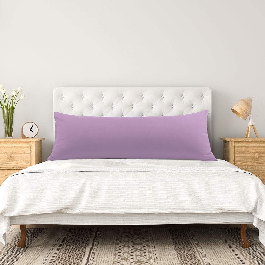 PiccoCasa Body Pillow Pillowcase with Zipper Closure, 110 GSM Brushed Microfiber Body Pillow Cover, Soft Long Pillow Cases for Body Pillows…