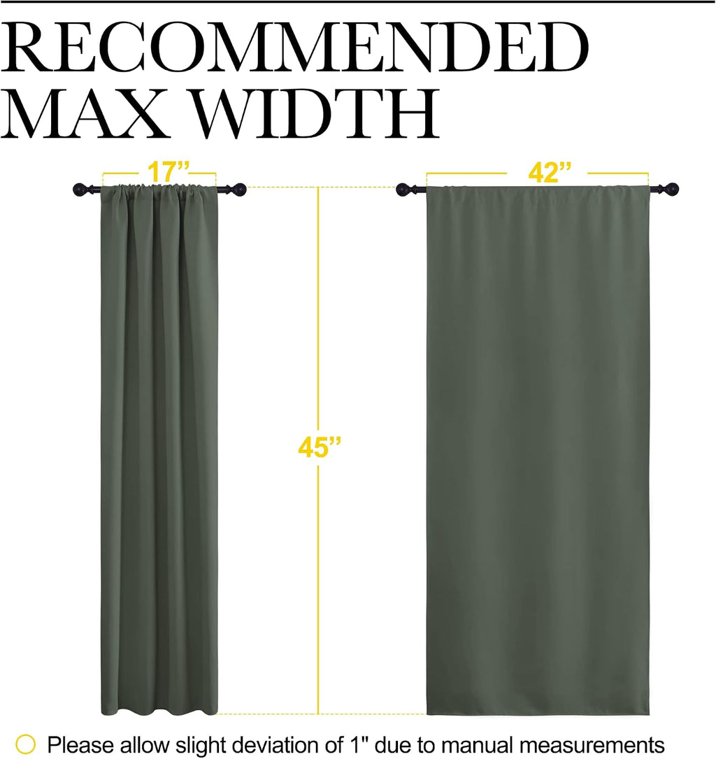 NICETOWN Bedroom Curtains Blackout Draperies - All Season Thermal Insulated Solid Rod Pocket Top Blackout Curtains/Drapes for Kid's Room…