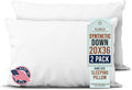 Pillowflex Synthetic Down Sleeping Pillows - King Size - Medium Firmness for Back, Side & Stomach Sleepers - Ideal for King, & California K…