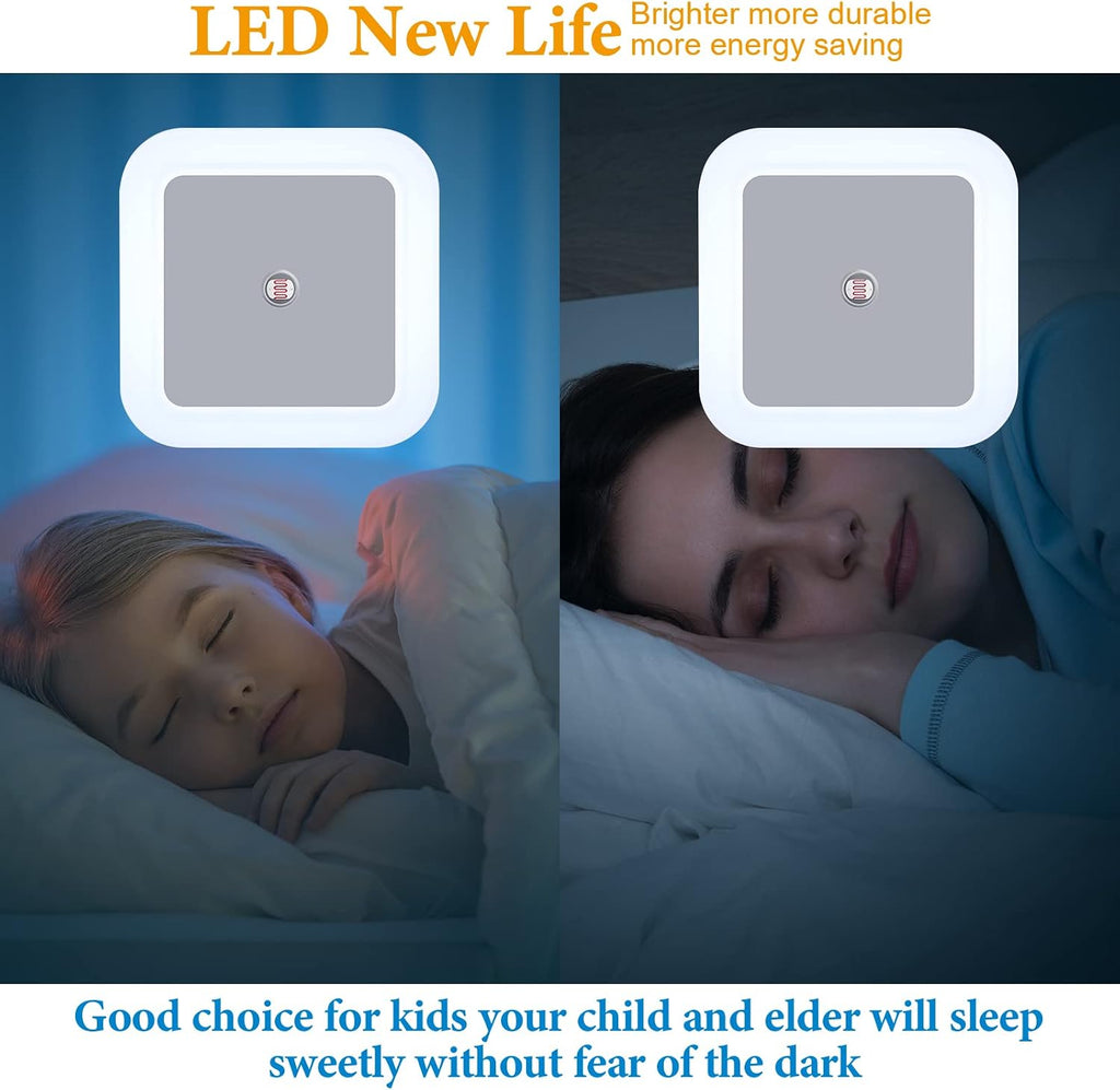 Hortsun 24 Packs LED Night Lights Plug into Wall with Smart Dark Sensor Automatic Hallway Plug in Lights for Bedroom, Bathroom, Toilet…