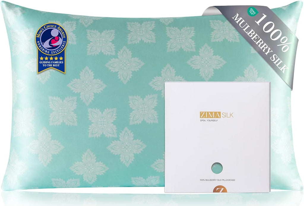 Zimasilk 100% Pure Mulberry Silk Pillowcase for Hair and Skin everyday comfort, Soft and Smooth, Both Sides Grade 6A Silk, 600 Thread…