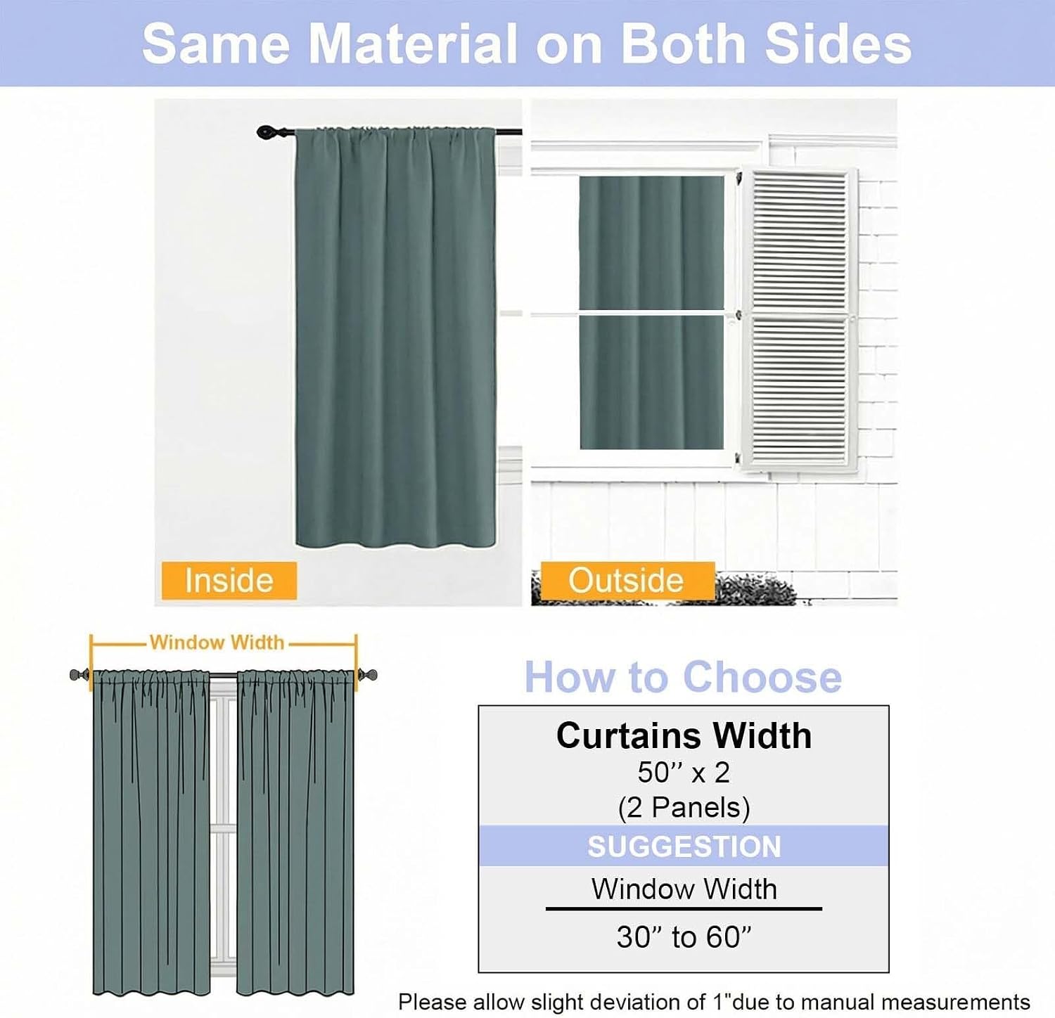 Simplebrand Ava Dark Green Blackout Curtains for Bedroom 84 Inch Length 2 Panels Set, Solid Thermal Insulated Privacy Living Room Window Tr…