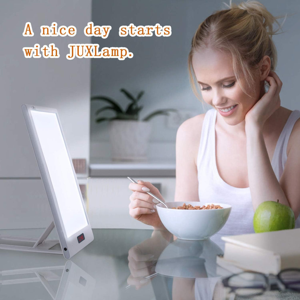 JUXLamp Light relaxation Sunrise Wake-up lamp APP Control Light Alarm Clock UV-Free 3 Color 12000lux Full Spectrum Sun lamp Restorative…
