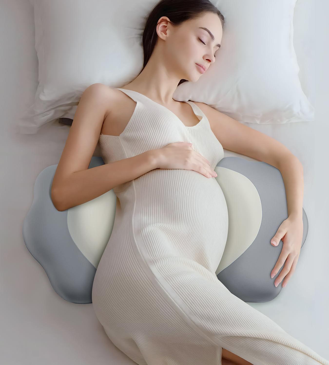 Pregnancy Pillows for Sleeping, Memory Foam Maternity Pillow Support for Back Belly HIPS, Adjustable Travel Wedge Pillow for Pregnant…