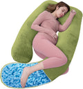 Shredded Memory Foam Body Pillow, Pregnancy Pillows for Sleeping, Maternity Pillow for Pregnant Women, Memory Foam Filling U Shaped Body…