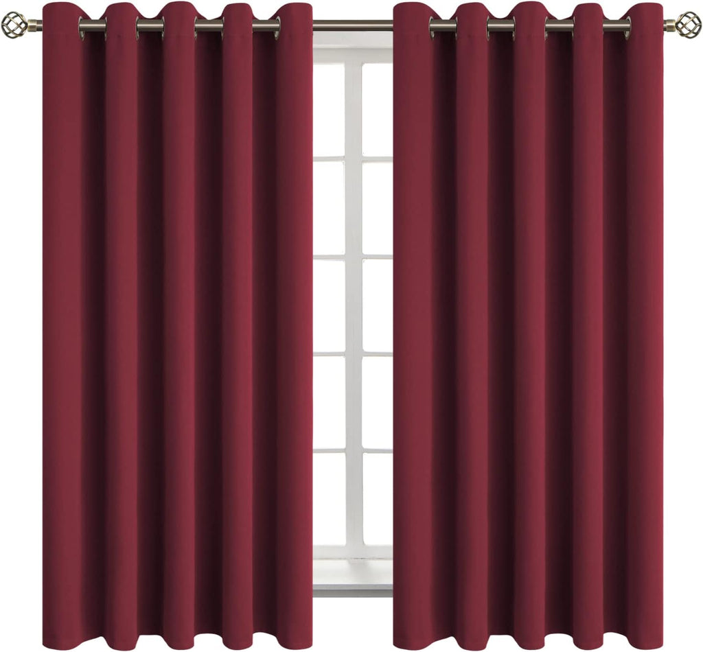 BGment Blackout Curtains for Bedroom - Grommet Thermal Insulated Room Darkening Curtains for Living Room, Set of 2 Panels (70 x 63 Inch, Bu…