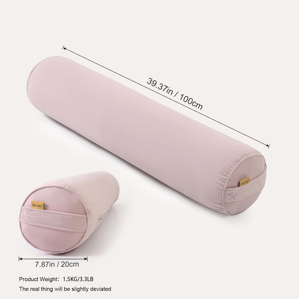 Body Pillow for Adults, Long Round Pillow, Big Cylindrical Pillow, Large Full Bolster Pillows for Side Sleepers (Purple, 39.37"*7.87")