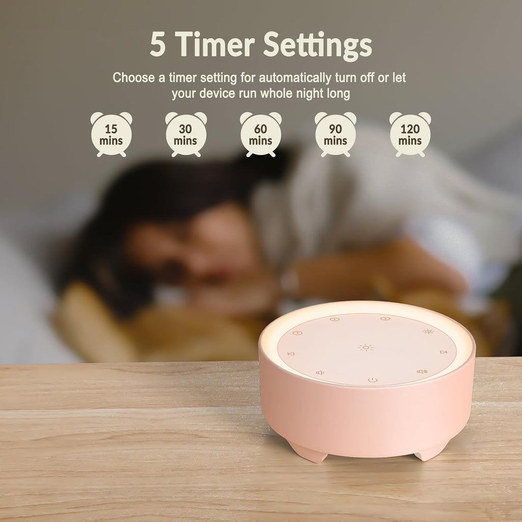 Kipcush® Kipcush White Noise Machine for Sleeping, 20 Soothing Sounds Including White Pink Brown Noise Fan and Nature