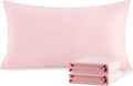Ntbay King Pillowcase Set - 2 Pack Brushed Microfiber 20x40 Pillowcases - Soft, Wrinkle-Free, Fade-Resistant, Stain-Resistant, Blush Pink P…