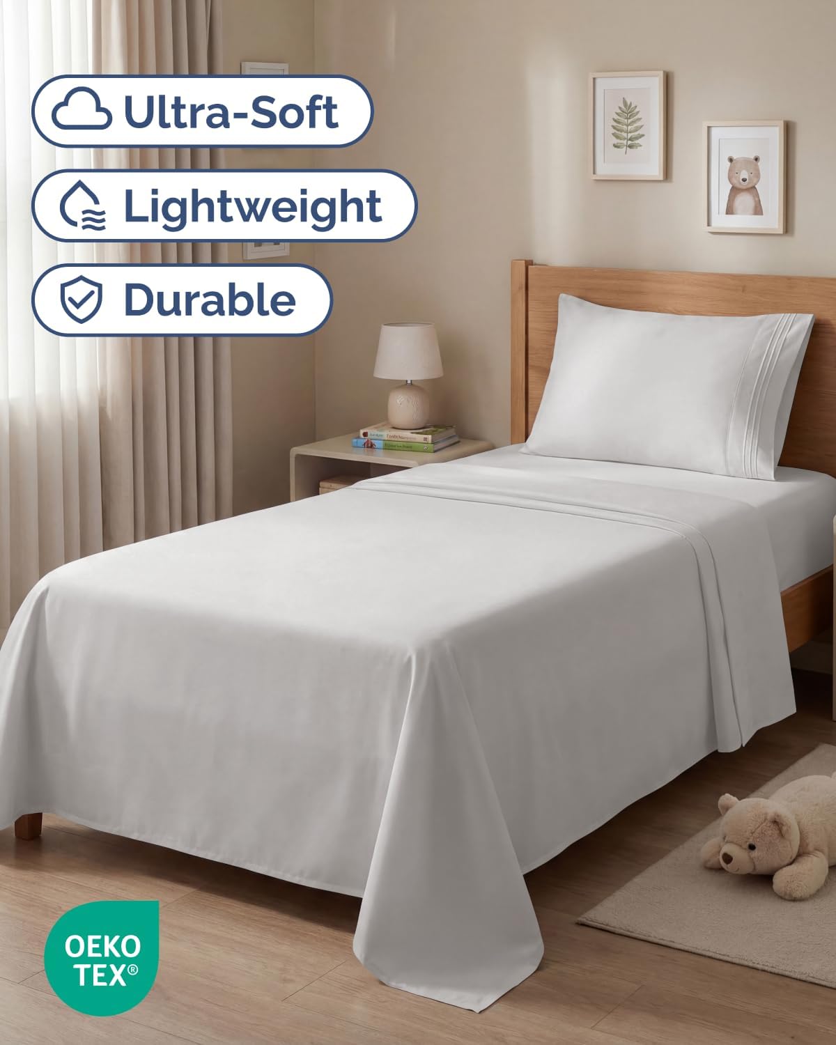 Twin Size 3 Piece Sheet Set - Comfy Breathable & Cooling Sheets - Hotel Luxury Bed Sheets for Women & Men - Deep Pockets, Easy-Fit, Soft…