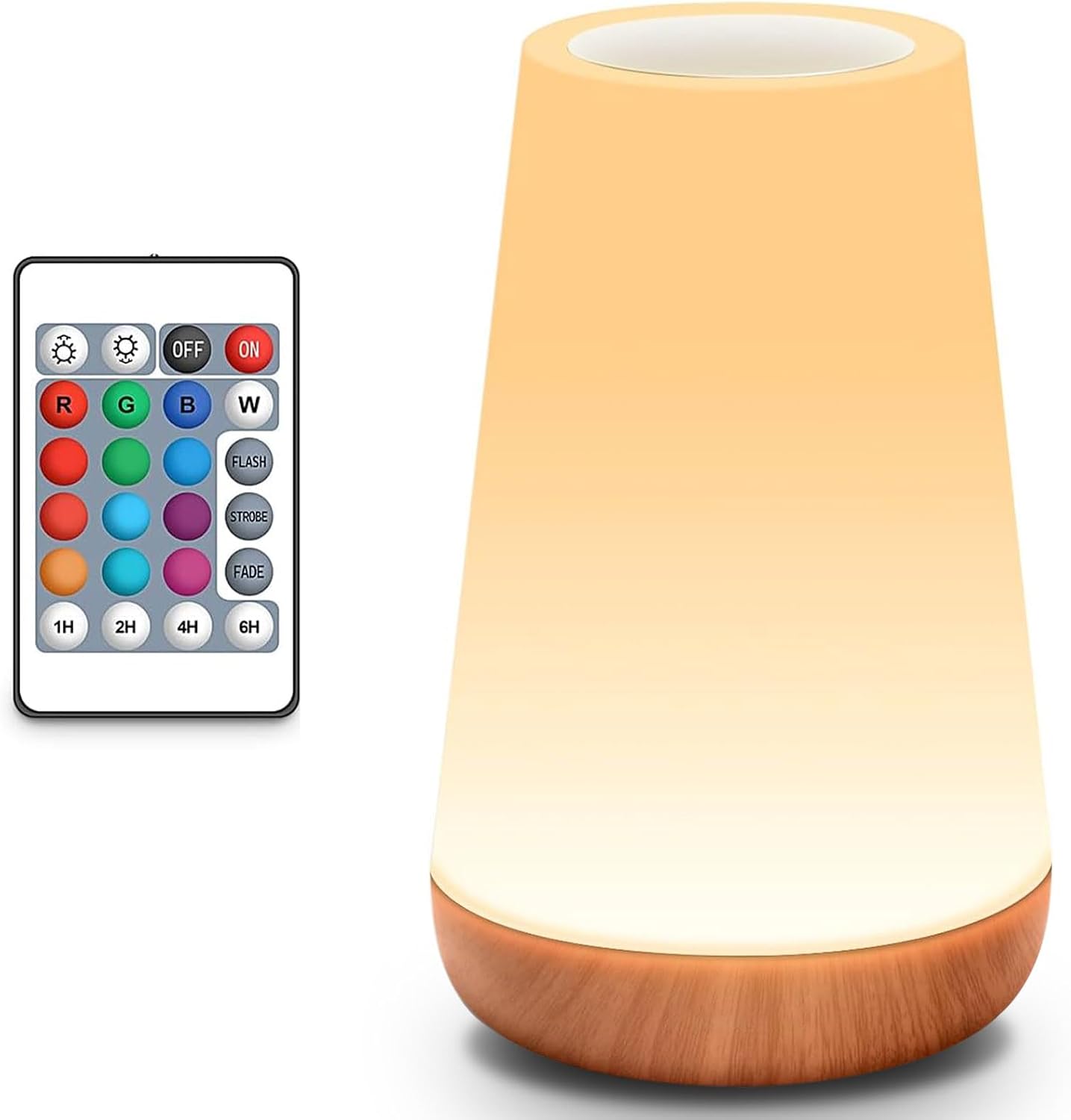Kids Touch Night Light: Dimmable LED Bedside Lamp Eye-Caring Soft Warm USB Rechargeable Portable for Home Bedroom Living Room Camping