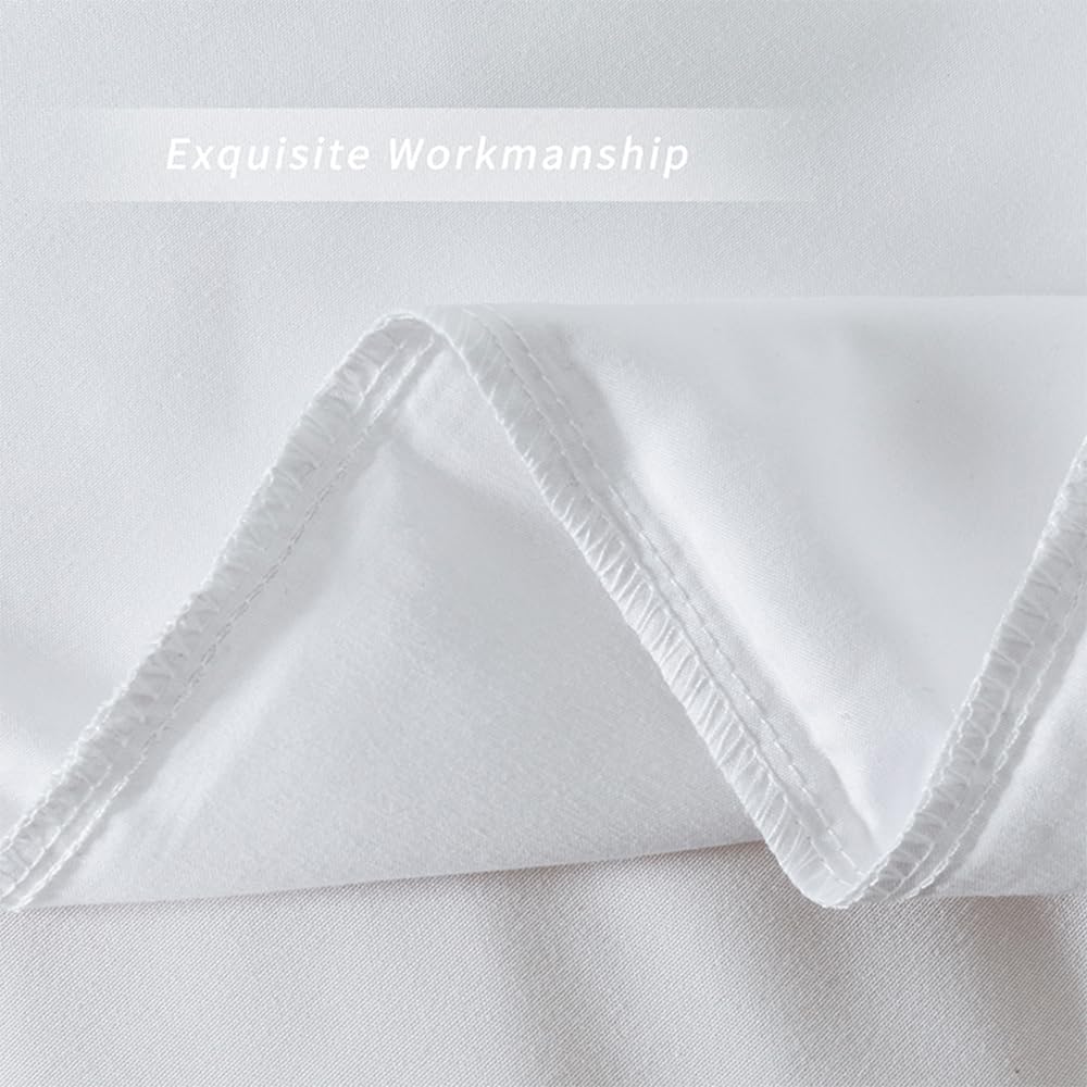 NookZuzu 2 Pack Microfiber Zipper Pillowcases, Soft Comfortable Not Shrink White Pillow Case, Standard Pillow Cases Set of 2 (20x26 Inches)…