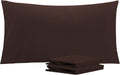 Ntbay King Pillowcase Set - 2 Pack Brushed Microfiber 20x40 Pillowcases - Soft, Wrinkle-Free, Fade-Resistant, Stain-Resistant, Dark Brown P…