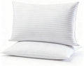 Flat Ultra Thin Bed Pillows Standard/Queen Size Pillow Set of 2 Extra Soft Down Alternative for Stomach Back Sleeping Hotel Collection