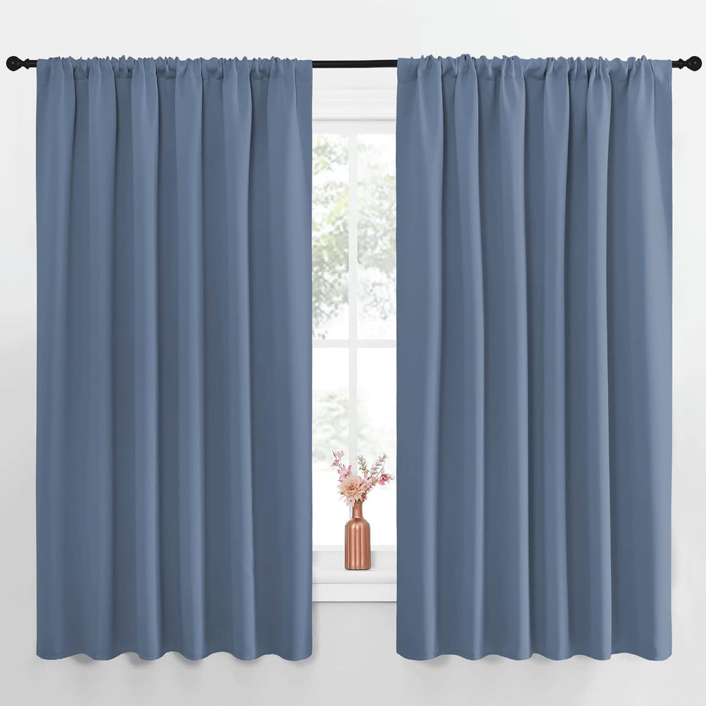 NICETOWN Blackout Curtains for Bedroom, Blackout Curtain Panels, Window Treatment Energy Saving Thermal Insulated Solid Rod Pocket…