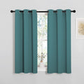 NICETOWN Bedroom Curtain Panels Blackout Draperies, Thermal Insulated Solid Grommet Blackout Curtains/Drapes (Sea Teal, 1 Pair, 34 by…