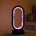 Runyangshi Crystal Lamp - Amethyst Tooth Ellipse Night Light with USB Port, 3 Colours Mode Table Lamp for Bedroom, Bedside, Office, Home De…