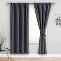 Jiuzhen Blackout Curtains for Bedroom– Thermal Insulated, Noise Reducing Room Darkening Rod Pocket Curtains for Living Room, Set of 2 Panels…
