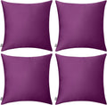 Thmyo 4-Pack 100% Cotton Comfortable Solid Decorative Throw Pillow Case, Thmyo Square Cushion Cover Pillowcase Sublimation Blank Pillow Cove…