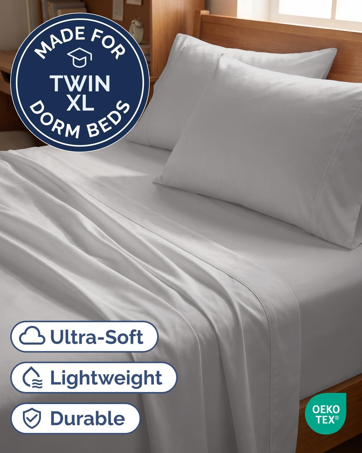 Twin XL 4 Piece Sheet Set - Comfy, Breathable & Cooling - Soft Hotel Luxury Bedding for Women, Men, Kids, Teens and Children - 1 Flat & 1…