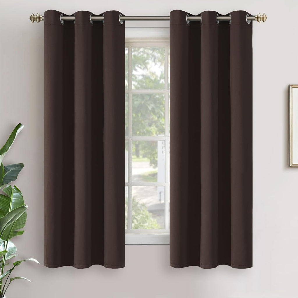 YoungsTex Blackout Curtains 63 Inches Length for Bedroom Window - Thermal Insulated with Grommet Room Darkening Drapes Blinds for Basement…