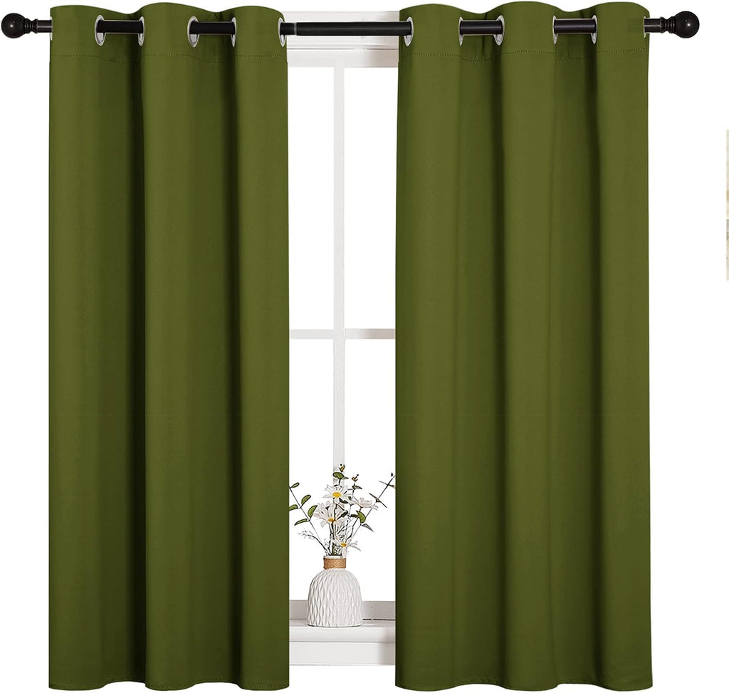 NICETOWN Christmas Bedroom Curtain Panels Blackout Draperies, Holiday Christmas Decor Thermal Insulated Solid Grommet Blackout…