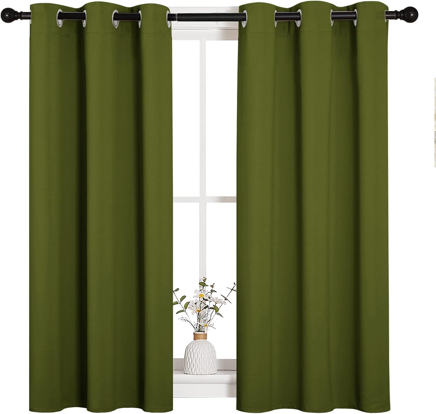 NICETOWN Christmas Bedroom Curtain Panels Blackout Draperies, Holiday Christmas Decor Thermal Insulated Solid Grommet Blackout…
