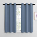 NICETOWN Home Fashion Thermal Insulated Solid Grommet Blackout Window Treatment Curtain Panels for Loft, Cafe (Stone Blue, 1 Pair, 42…