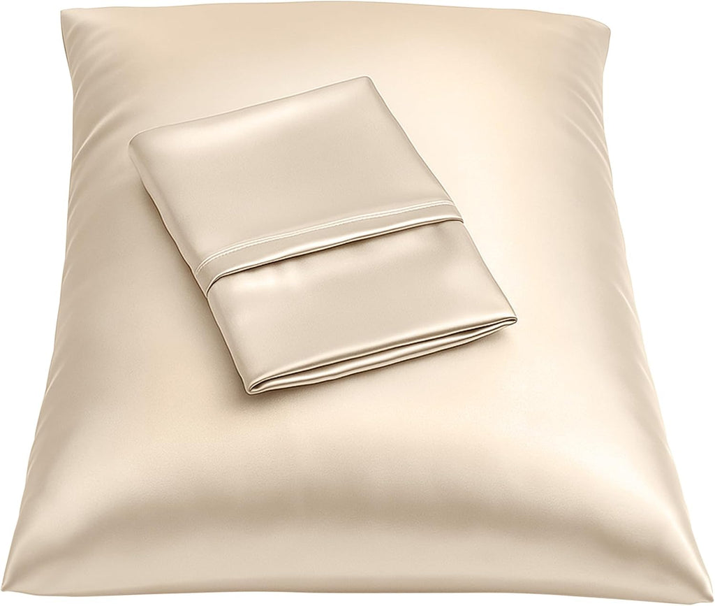 Blissford Satin Pillowcase with Zipper, for Hair and fabric comfort, Feels Soft and Cool Like a Silk Pillowcase, Satin Pillow Cases 2…