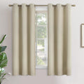YoungsTex Beige Room Darkening Curtains 63 Inches Length for Bedroom - Thermal Insulated with Grommet Blackout Window Drapes Privacy for Ba…
