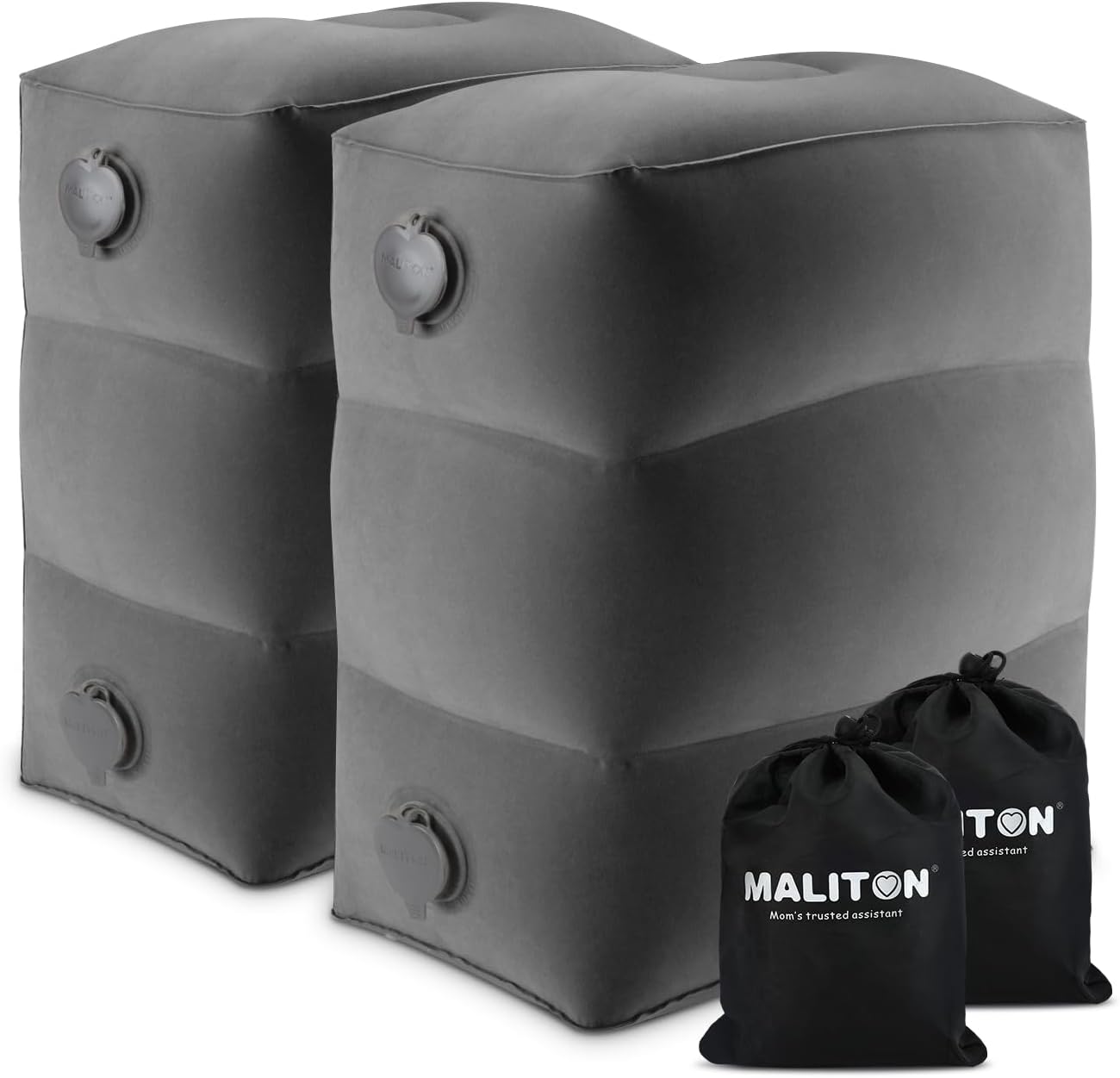 Maliton Inflatable Foot Rest Pillow for Air Travel, Toddler Airplane Travel Essentials, Car Seat Foot Rest for Kids, Adjustable Height…