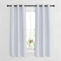Nicetown Bedroom Curtains 2 Panels Set - easy maintenance Solid Thermal Insulated Silver Grommet Light Blocking Room Darkening Drapes for…