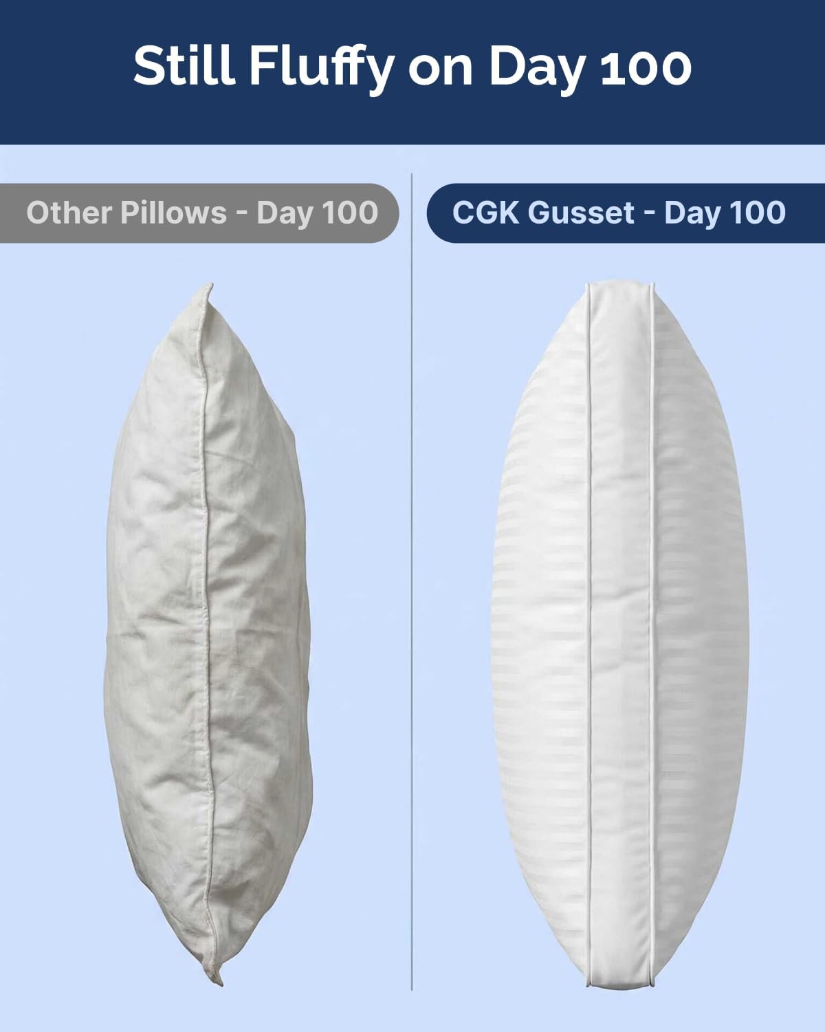 CGKUnlimited Bed Pillows for Sleeping Queen Size Set of 2 - Super Soft & Fluffy w/ Down Alternative Filling - Hotel Luxury Quality, Gussete…