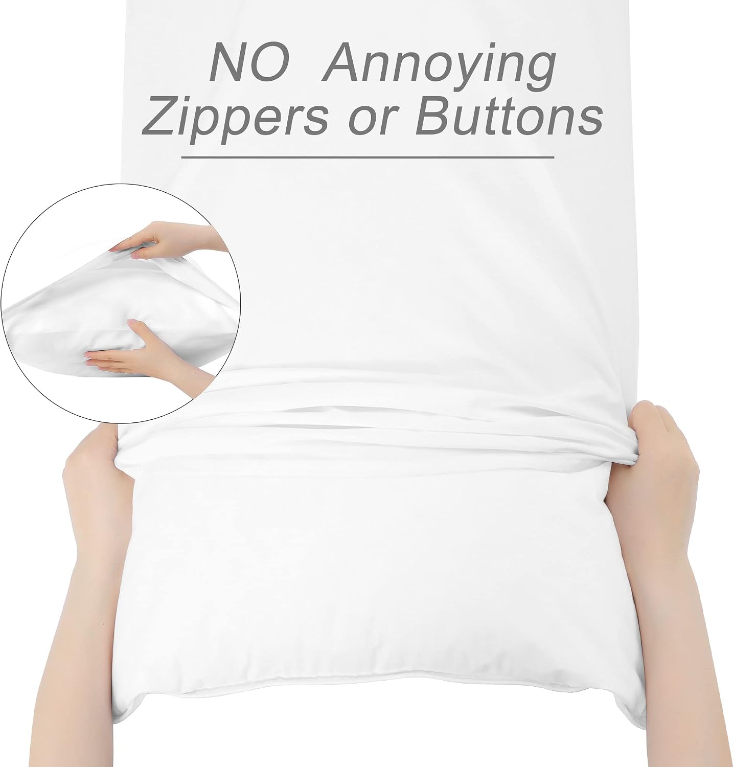 uxcell 100% Microfiber Body Pillow Cover | 1800 Thread Count Pillowcase | Soft Pillow Case with Envelope Closure | 90 GSM Ployester | No Wr…